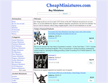 Tablet Screenshot of cheapminiatures.com